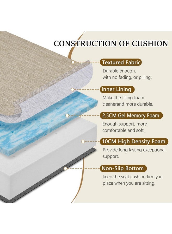 baibu Dual-Layer Gel Memory Foam Recliner Cushions for Elderly, 20x20x5 Inch Thick Chair Cushion Suitable for Couches, Armchair, Wheelchair for Easy to Stand Up & Reduce Hip & Lumbar Pain, Beige - Image 2