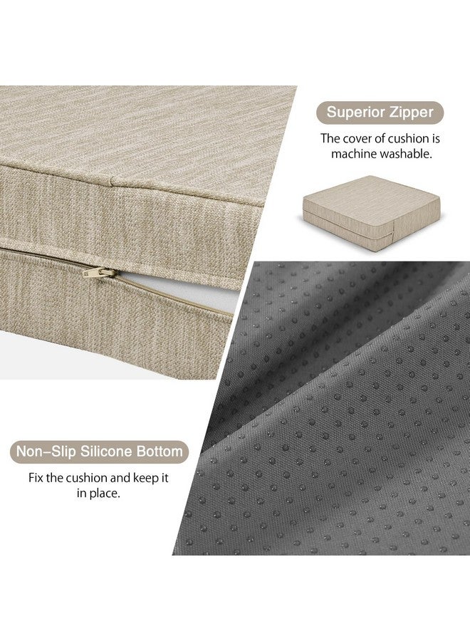 baibu Dual-Layer Gel Memory Foam Recliner Cushions for Elderly, 20x20x5 Inch Thick Chair Cushion Suitable for Couches, Armchair, Wheelchair for Easy to Stand Up & Reduce Hip & Lumbar Pain, Beige - Image 4