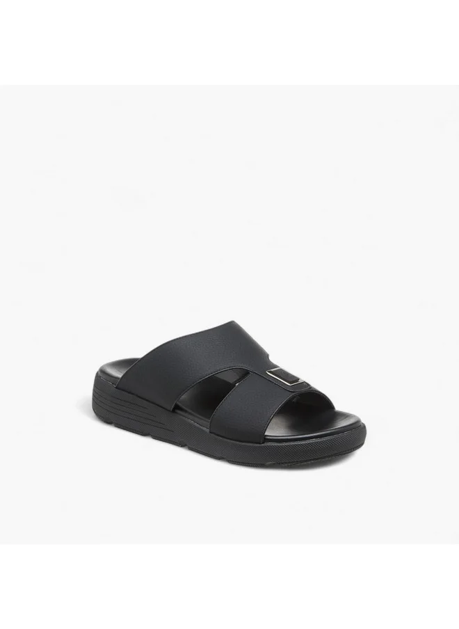Le Confort Men Metal Accent Slip-On Comfort Sandals