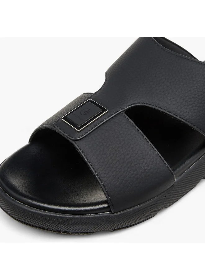 Le Confort Men Metal Accent Slip-On Comfort Sandals