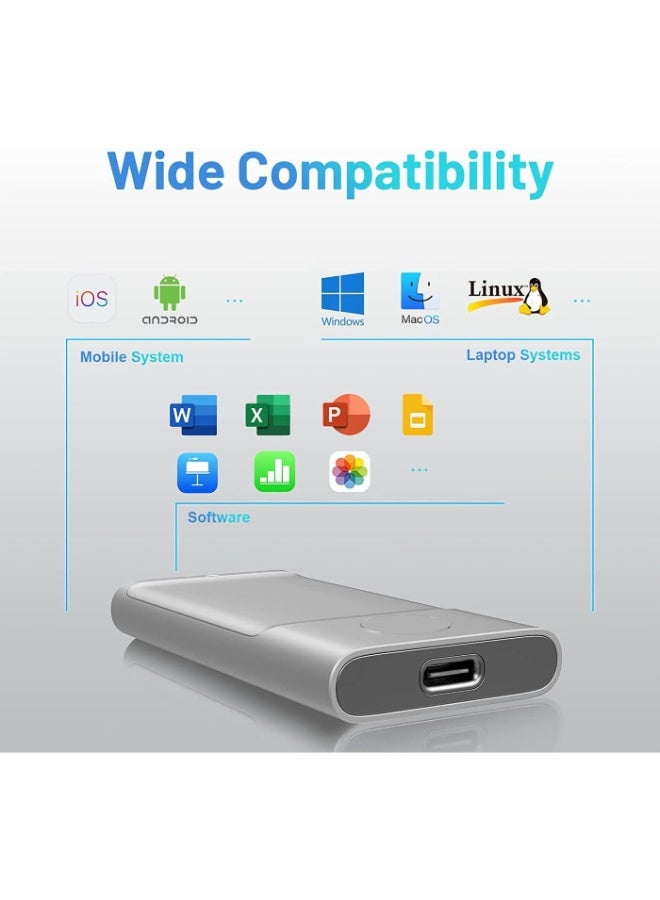 Cheerdots Bluetooth Presentation Clicker Wireless Presenter, Air Mouse with Red Light Presentation Remote for Mac, Windows, iPad OS and Android, Space Silver - Image 3