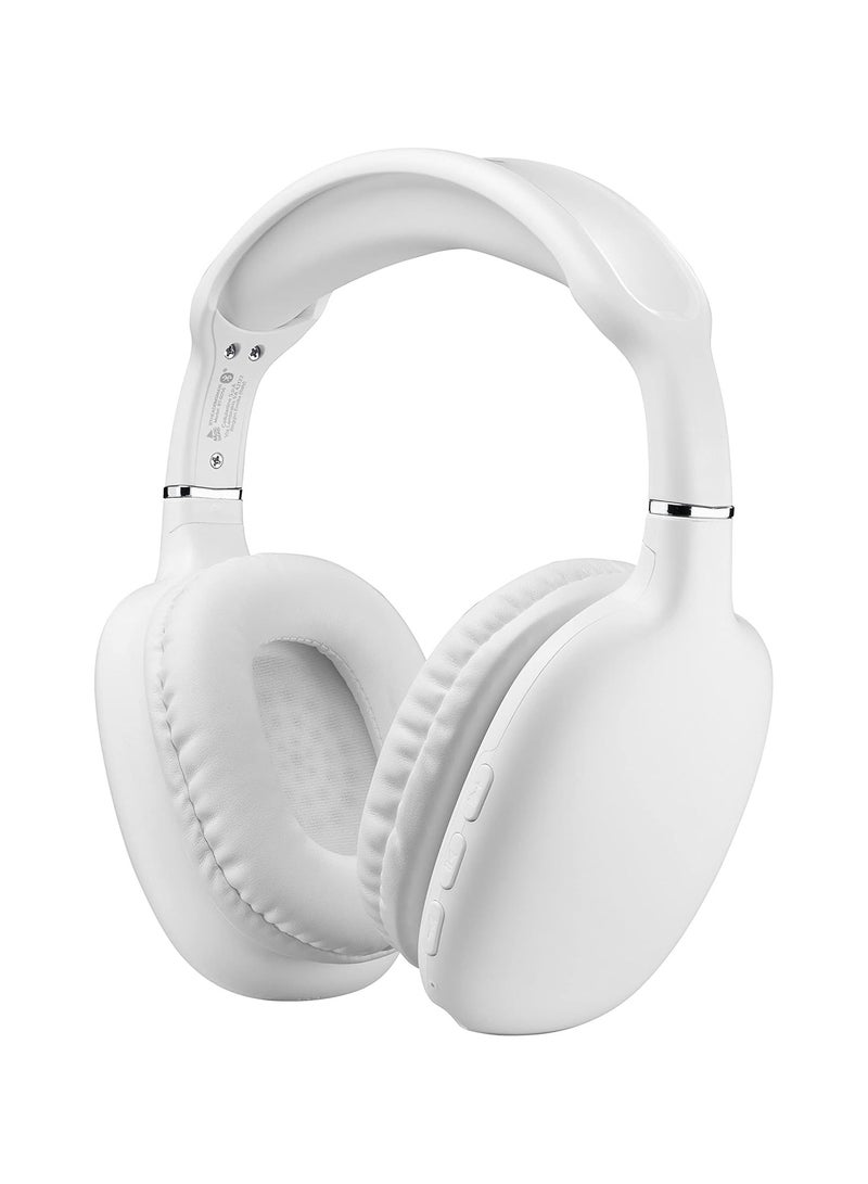 Denx DENX DX649 Wireless and Wired Dual Working Modes Headphones, Foldable, HD Stereo, Over Ear Comfort, Gaming Headset Headphones, with External Microphone and Support SD Card (White)  - Image 3