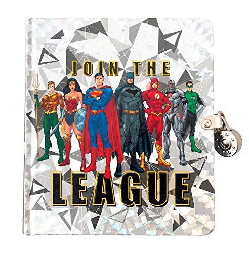 Playhouse DC Comics Join The Justice League Lock Key Lined Page Diary for Kids - Image 1