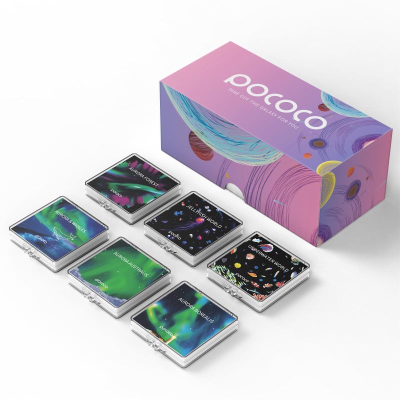 POCOCO Aurora and Deep Sea Series Discs, 5K Resolution, Realistic Patterns, 6 Pieces - Image 1