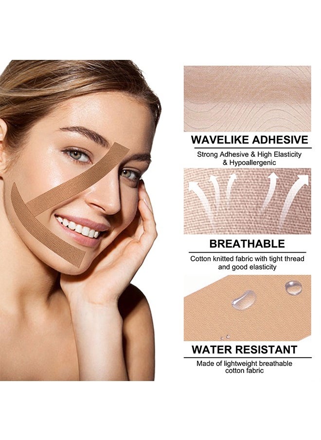 Elaimei Facial Myofascial Lift Tape Face Lift Stickers, Face Toning Tape Anti Freeze Anti Wrinkle Belts Patche, Neck Lift Tape Unisex For Firming and Tightening 2.5cm*5m  - Image 4