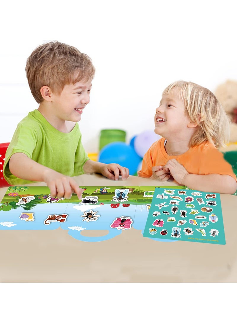 general Reusable Activity Sticker Learning Toys for Kids, Early Education Book Puzzle (Insect) - Image 4