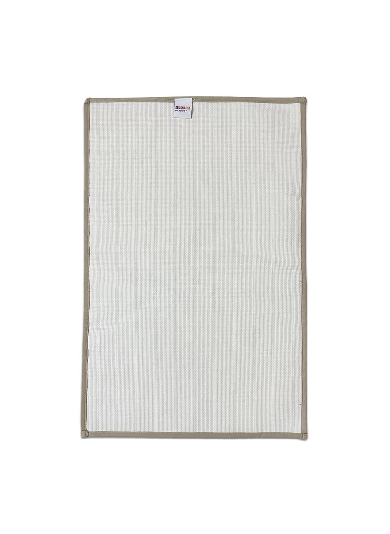 SPACES Exotica Drylon Anti Skid Stain Resistant Quick Dry Bath Mats Large (Solid, 50cmx80cm) - Light Brown  - Image 4