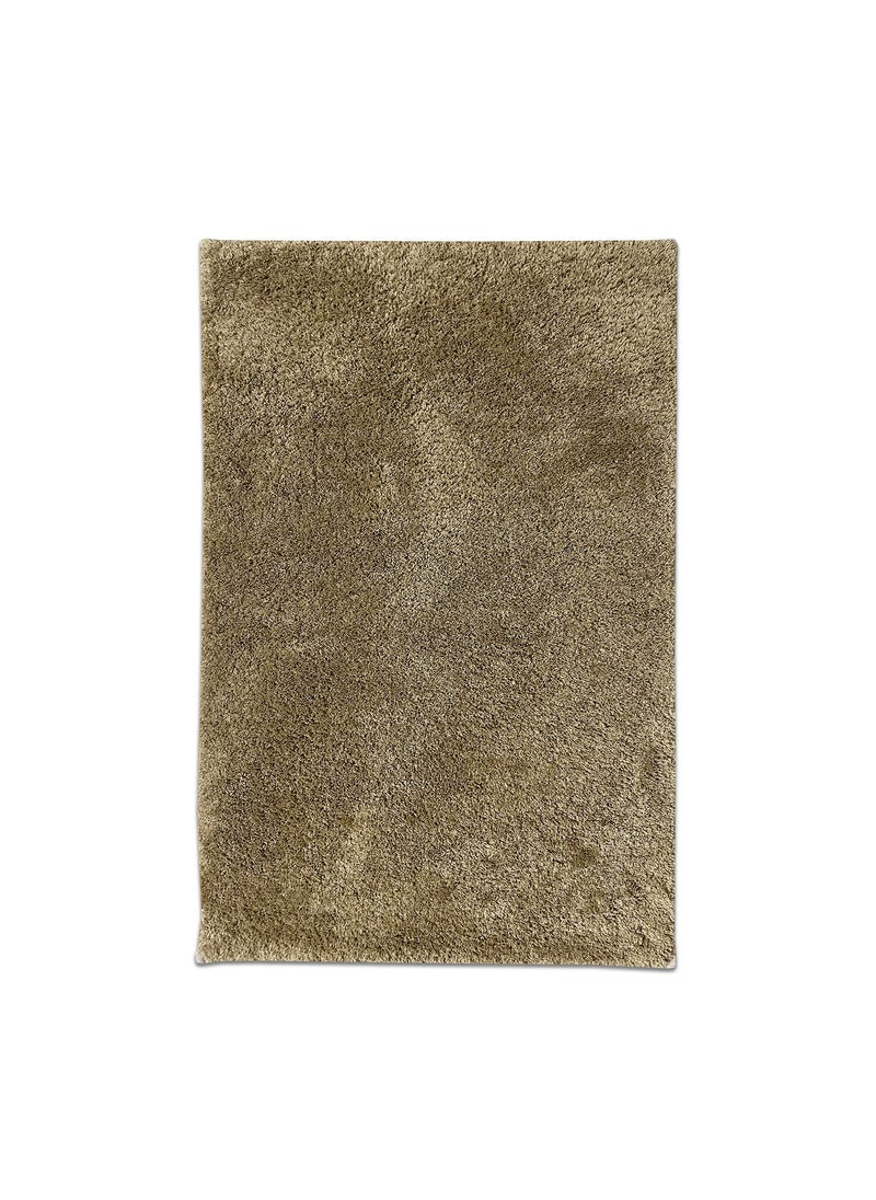 SPACES Exotica Drylon Anti Skid Stain Resistant Quick Dry Bath Mats Large (Solid, 50cmx80cm) - Light Brown  - Image 3
