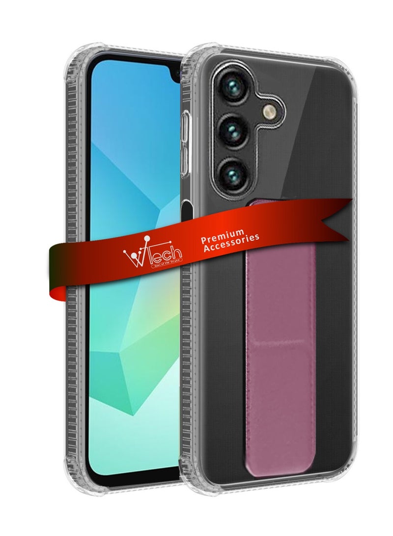 دبليو تيك غطاء وسادة هوائي من سامسونج جالكسي A16 4G 2024 TPU - شفاف / وردي - Image 1