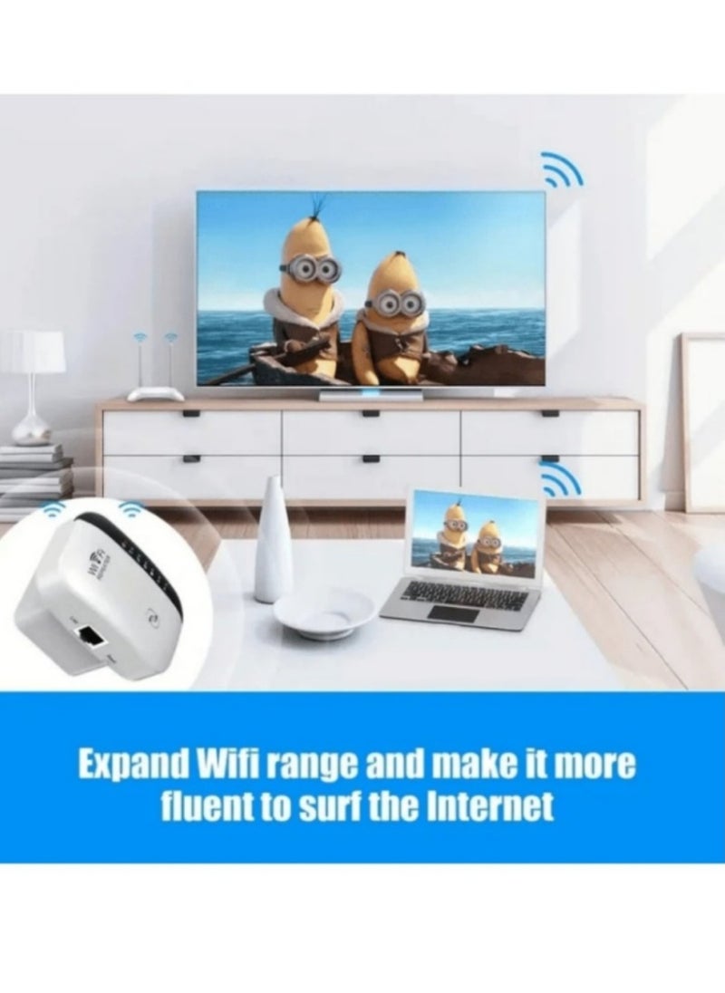XiaoGiqi WiFi Range Extender, Wireless Repeater with Stable Signal Enhancement and 360° Full Coverage, Support 2 Modes, High-Speed Transmission, Encrypted & Secure Connection, Easy Installation & Plug and Play  - Image 4