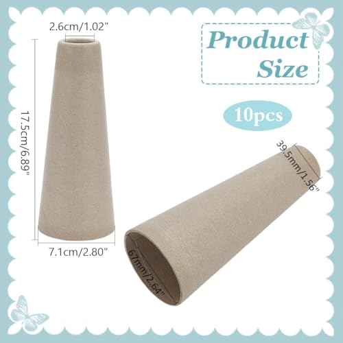 PH PandaHall 10pcs Wool Winding Tube Yarn Ball Winding Tube Kitting Winder Weave Tube Yarn Organizer Storage Weave Tube Cardboard Tube DIY Knitting Tube for Sewing Accessories 7x28inch - Image 3