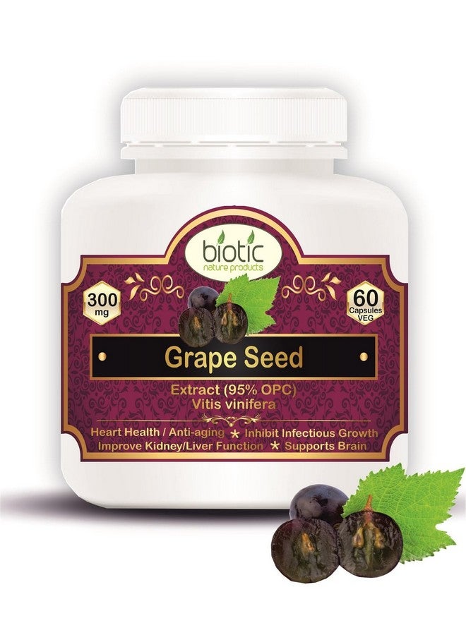 Biotic مستخلص بذور العنب الطبيعي البيوتيك - كبسولات بذور العنب - 60 كبسولة نباتية - Image 1