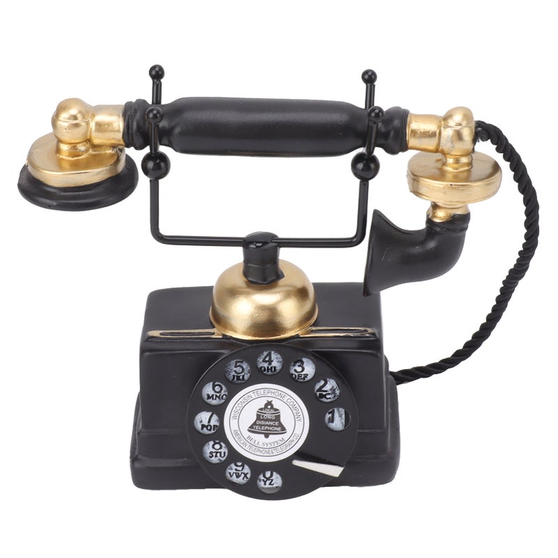 Large Retro Decorative Phone Model Resin Vintage Rotary Telephone Decor Statue Decoration for Cafe Bar Window Decor Type 14 - Image 4