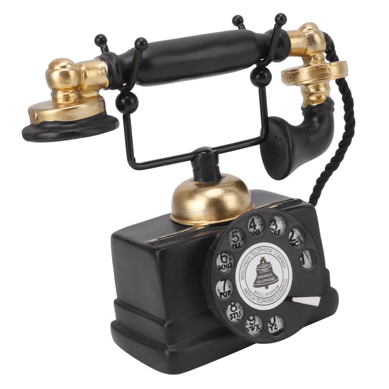 Large Retro Decorative Phone Model Resin Vintage Rotary Telephone Decor Statue Decoration for Cafe Bar Window Decor Type 14 - Image 5