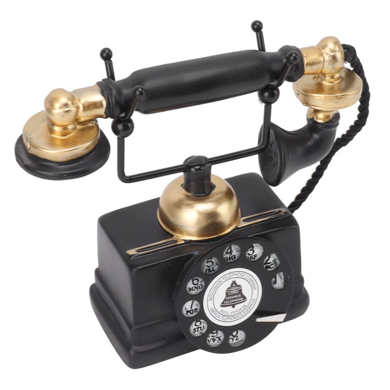 Large Retro Decorative Phone Model Resin Vintage Rotary Telephone Decor Statue Decoration for Cafe Bar Window Decor Type 14 - Image 3
