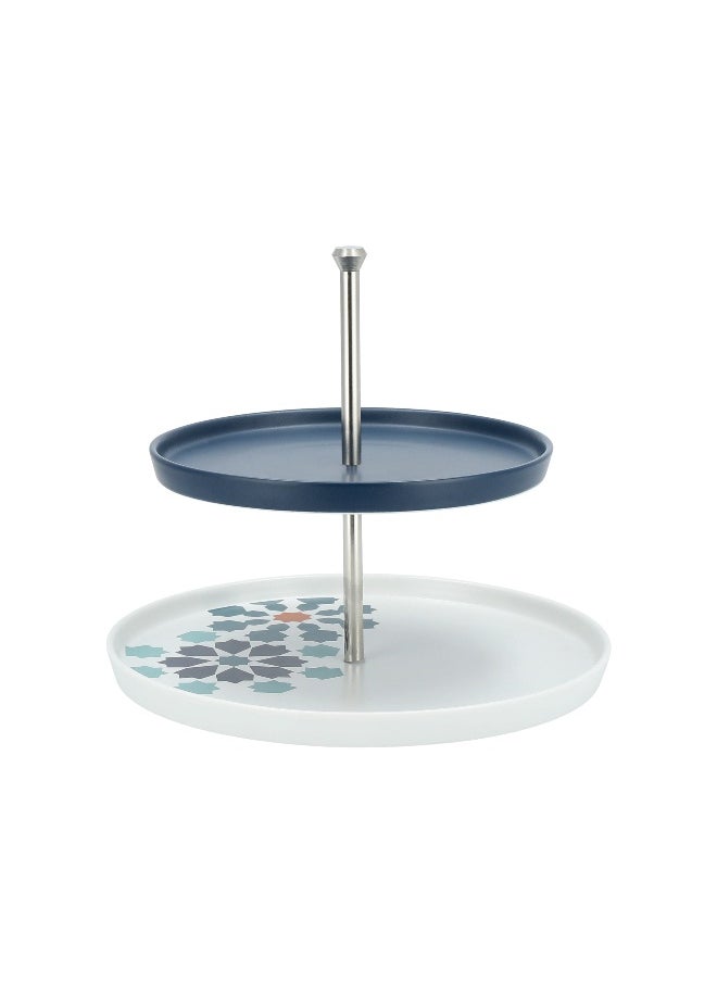 La Mesa Oumq   Stainless Steel 2 Tier Serving Stand  - Image 2