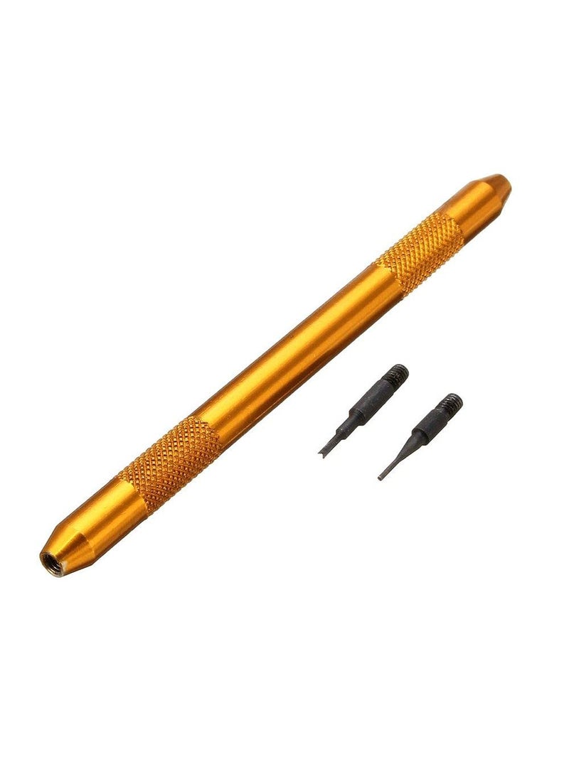 DIY Crafts Diy Crafts CTDIYHI57015 Steel Spring Bar Link Pin Remover Tool Set for Watch Wrist Bands Strap Removal Repair Fix Kit Gadget Bench Vice Gold  - Image 4