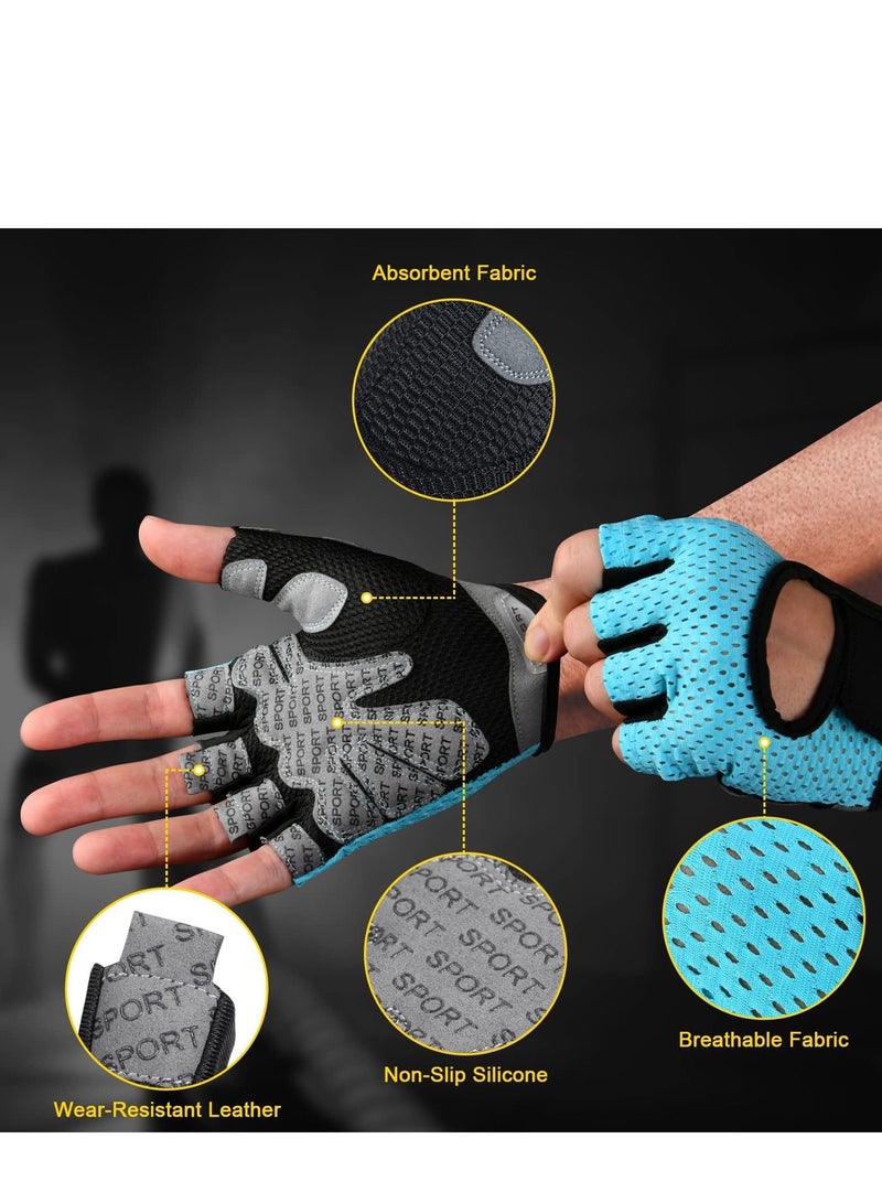 Gym Glove Breathable Training Gloves with Microfiber Fabric No-Slip Silicone Padded Palm Protection and Extra Grip Fitness Gloves for Men  Women Weight Lifting Cross Fit Cycling