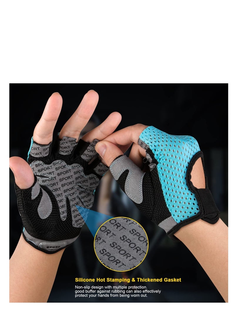 Gym Glove Breathable Training Gloves with Microfiber Fabric No-Slip Silicone Padded Palm Protection and Extra Grip Fitness Gloves for Men  Women Weight Lifting Cross Fit Cycling