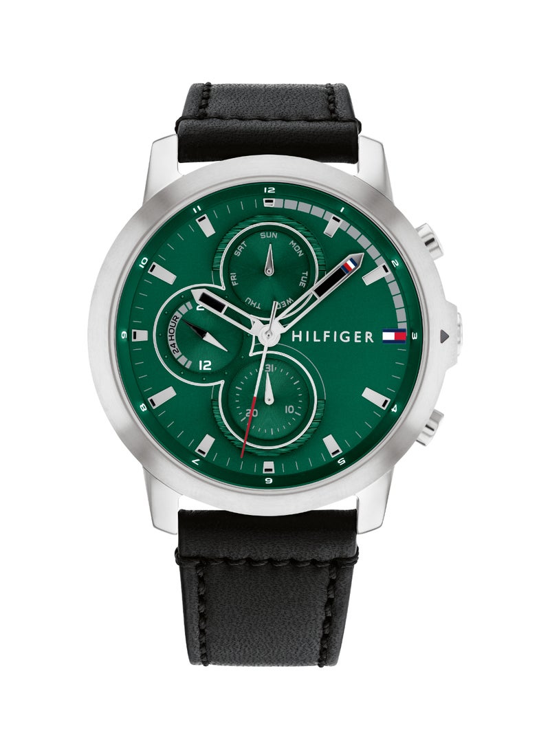 TOMMY HILFIGER ساعة رجالية دائرية أنالوج بعلبة خضراء - 1792151 - Image 1