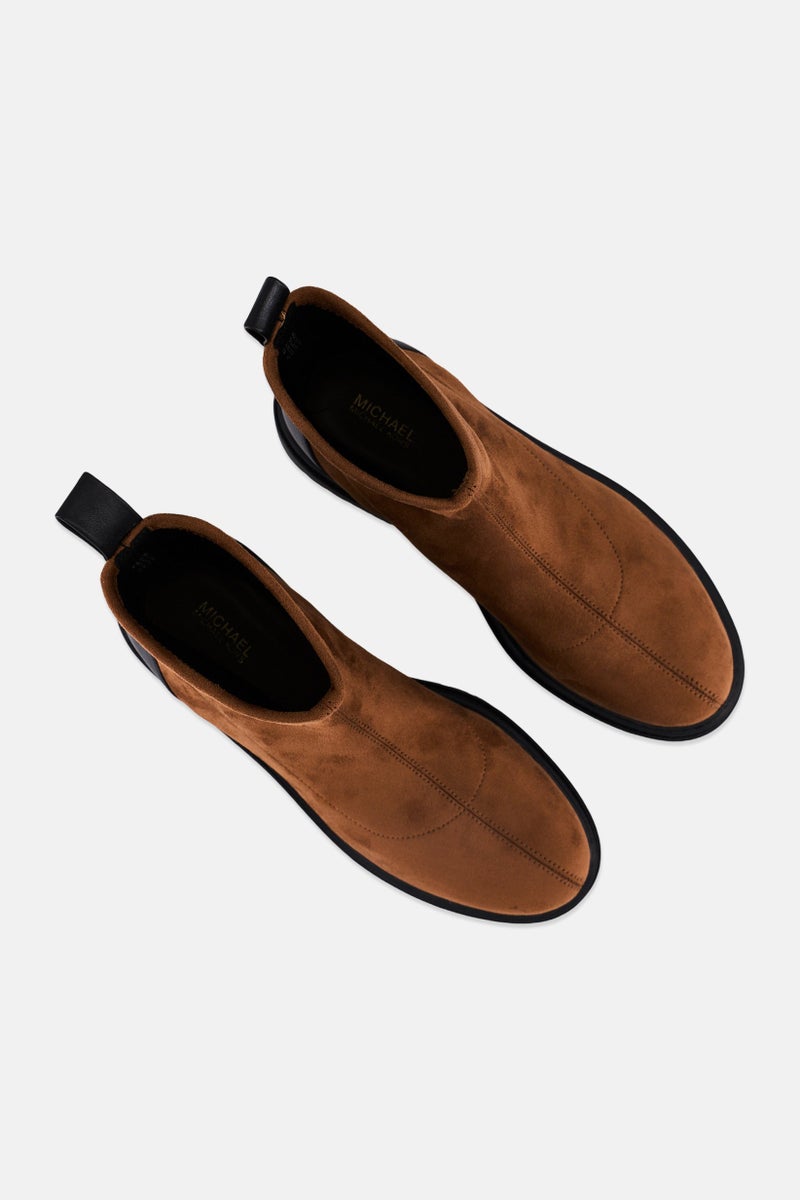 Michael Kors Women Medium  Comet Lug Slip On Ankle Boots, Brown  - Image 4