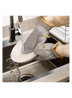 Generic Kitchen Cleaning Wire-Enhanced Dishwashing Gloves for Kitchen Use, Reusable and Waterproof Household Gloves for Laundry and Gardening, Durable Washing Gloves for Dishes.  - Image 5