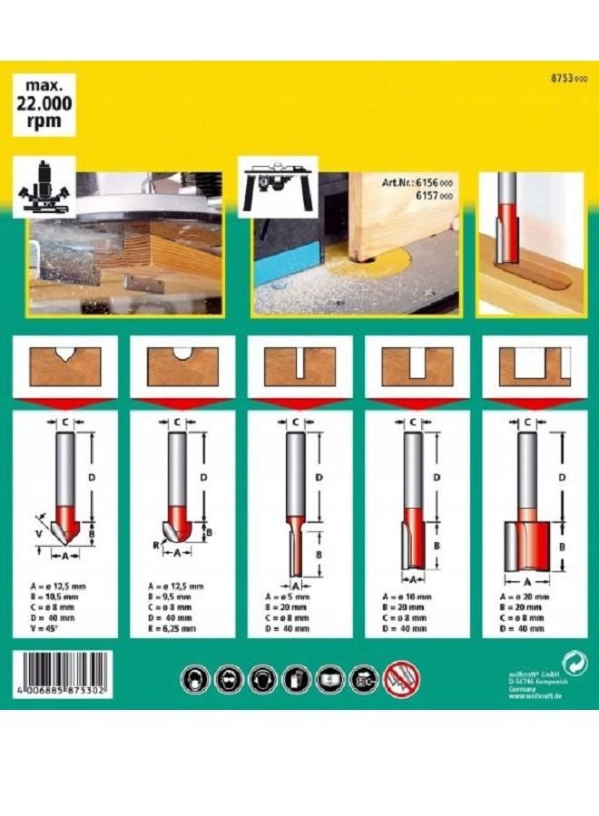 ولفكرافت طقم بنط راوتر عدلة 5 قطع من والف كرافت - Image 3