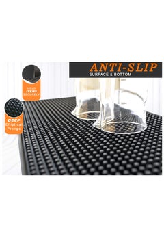 MIBRU Dish Drying Silicone Coffee Rubber Bar Service Spill Mat Black 20 x 40cm  - Image 2