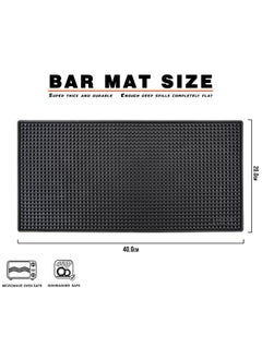 MIBRU Dish Drying Silicone Coffee Rubber Bar Service Spill Mat Black 20 x 40cm  - Image 3