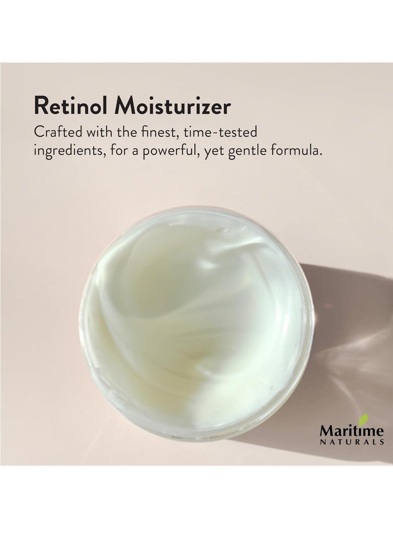 Maritime Naturals - Maritime Naturals Retinol Moisturizer for face with Hyaluronic Acid & Organic Ingredients | Professional Results with Retinol Face Moisturizer | Day & Night Cream for Women & Men (120ml) - Image 1