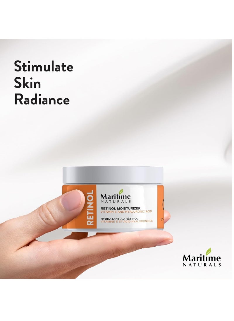 Maritime Naturals - Maritime Naturals Retinol Moisturizer for face with Hyaluronic Acid & Organic Ingredients | Professional Results with Retinol Face Moisturizer | Day & Night Cream for Women & Men (120ml) - Image 1