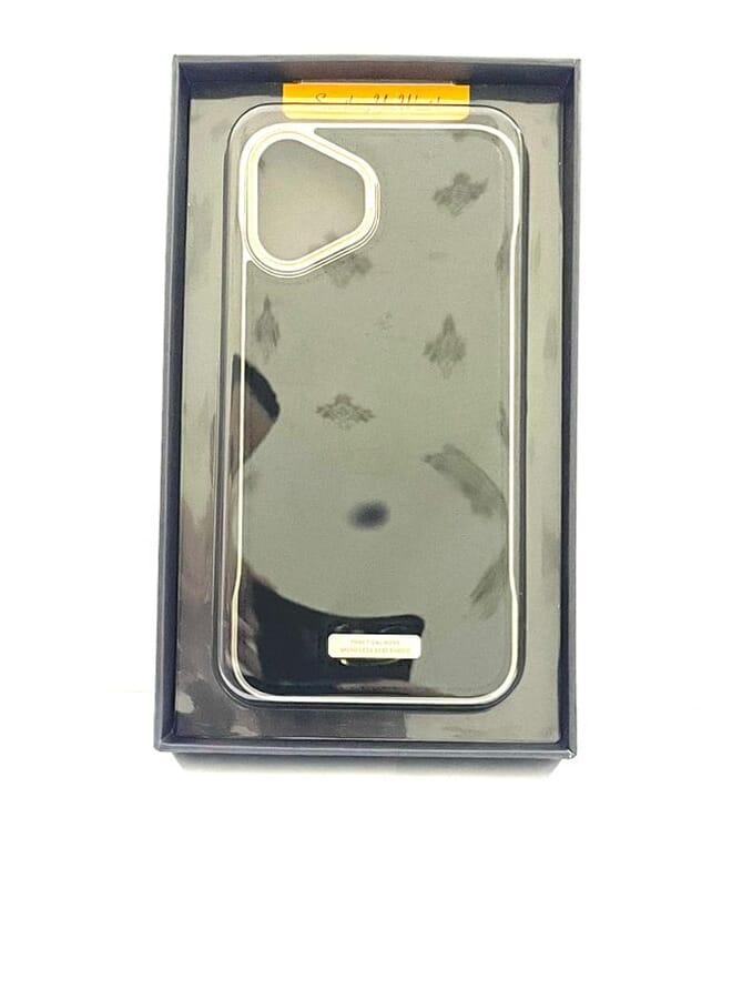 S-TOP Aviation Aluminum Alloy Leather Case for iPhone 16  , Slim Fit Metal Case, Lightweight Top-Grain Leather Phone Case Black - Image 2