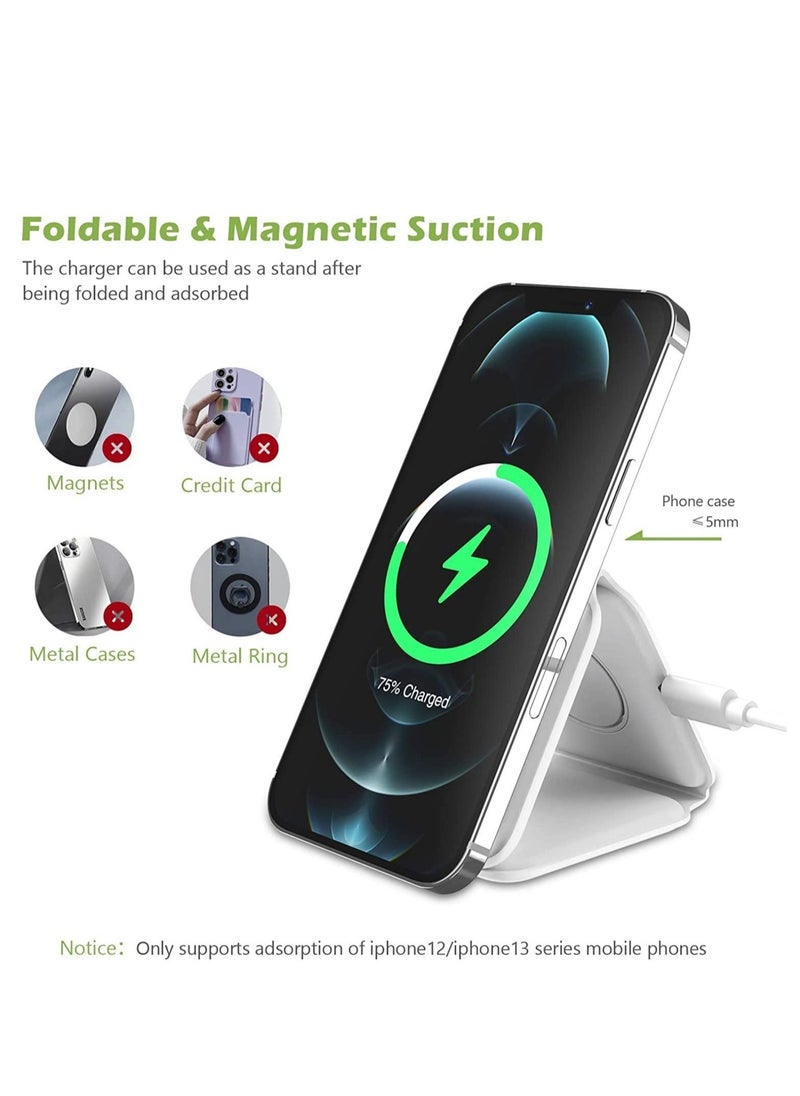 ELTRAZONE 3 in 1 Wireless Charger, Foldable Magnetic Charger Station, 18W Fast Wireless Charging Pad, Compatible with iPhone 14/13/12/11, Samsung Galaxy, AirPods, Google Pixel, Apple Watch  - Image 2