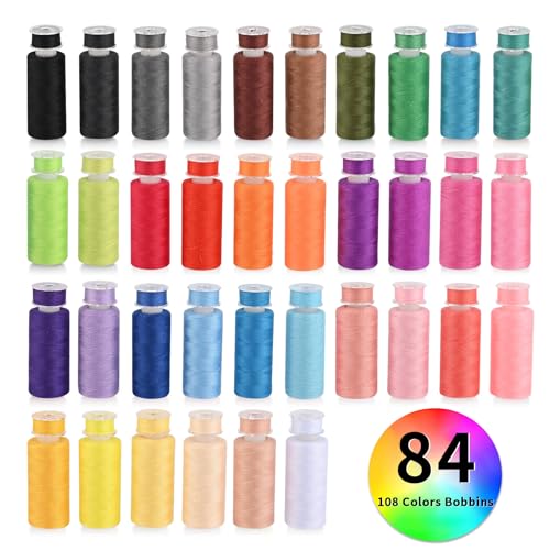 AOFITOA 72 pcs Sewing Thread Kit 36 Colors 400yd Polyester Thread with Matched 36 Colors Bobbins Thread for Sewing for Hand Sewing Machine Emergency and Travel DIY and Home - Image 3