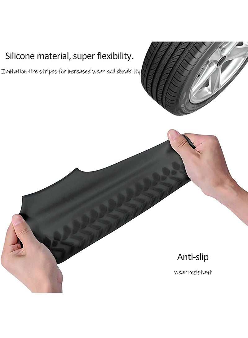Zikra Waterproof silicone rain boot cover, non-slip, waterproof, reusable, retractable, foldable, suitable for children, men, and women riding outdoor protection. (3pairs, S, M, L) - Image 2