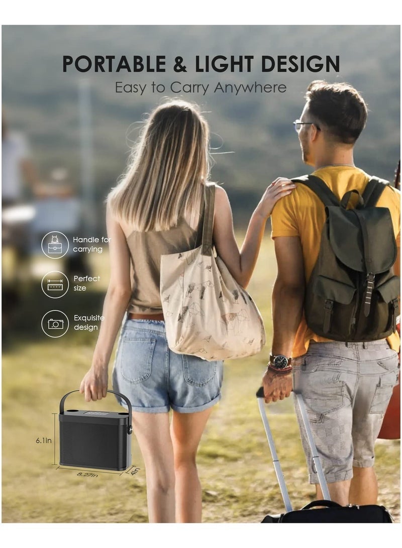 سو.يوسد جهاز كاريوكي محمول بنظام مكبر صوت بلوتوث PA مع 2 ميكروفونات لاسلكية UHF، يدعم مدخل TF/USB، AUX - Image 5