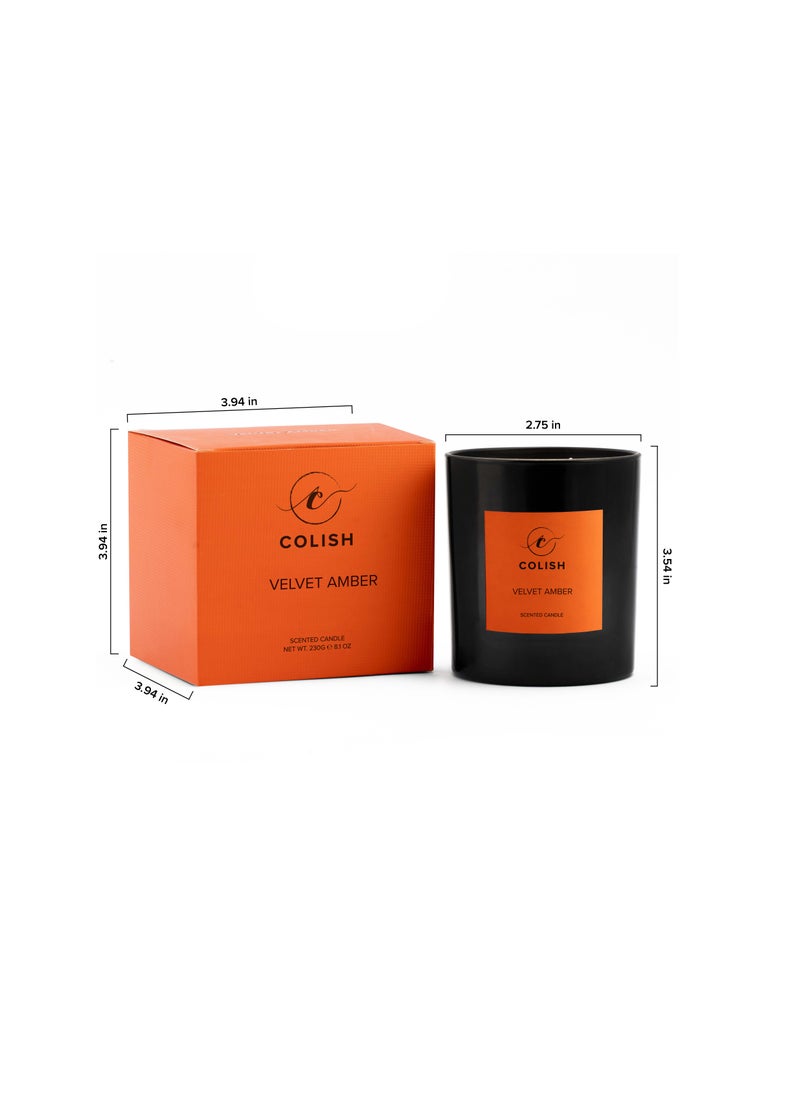كوليش شمعة معطرة برائحة العنبر المخملي 230 جرام  - Image 2