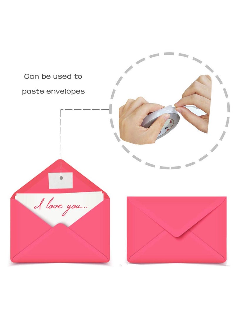 3 Rolls White Double Sided Tape Adhesive Sticky for Scrapbook DIY Craft Projects Card Making Office School Stationery Supplies