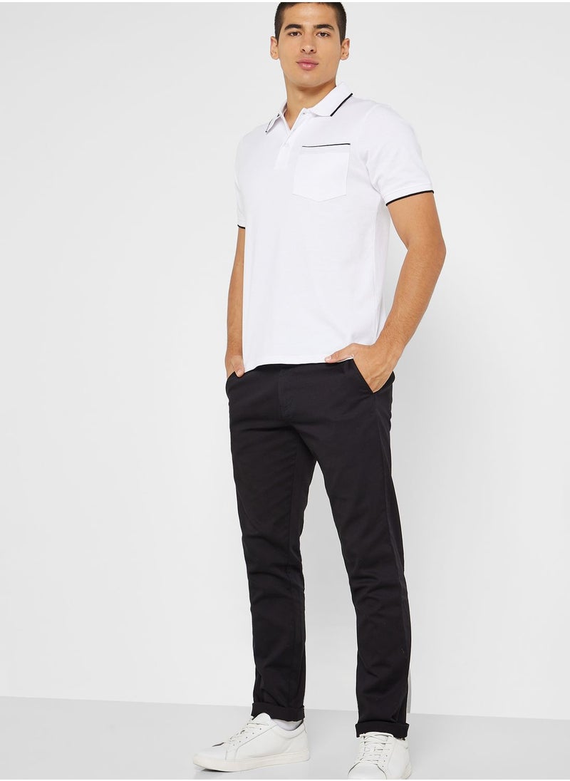 Robert Wood Pocket Detail Polo Shirt  - Image 4