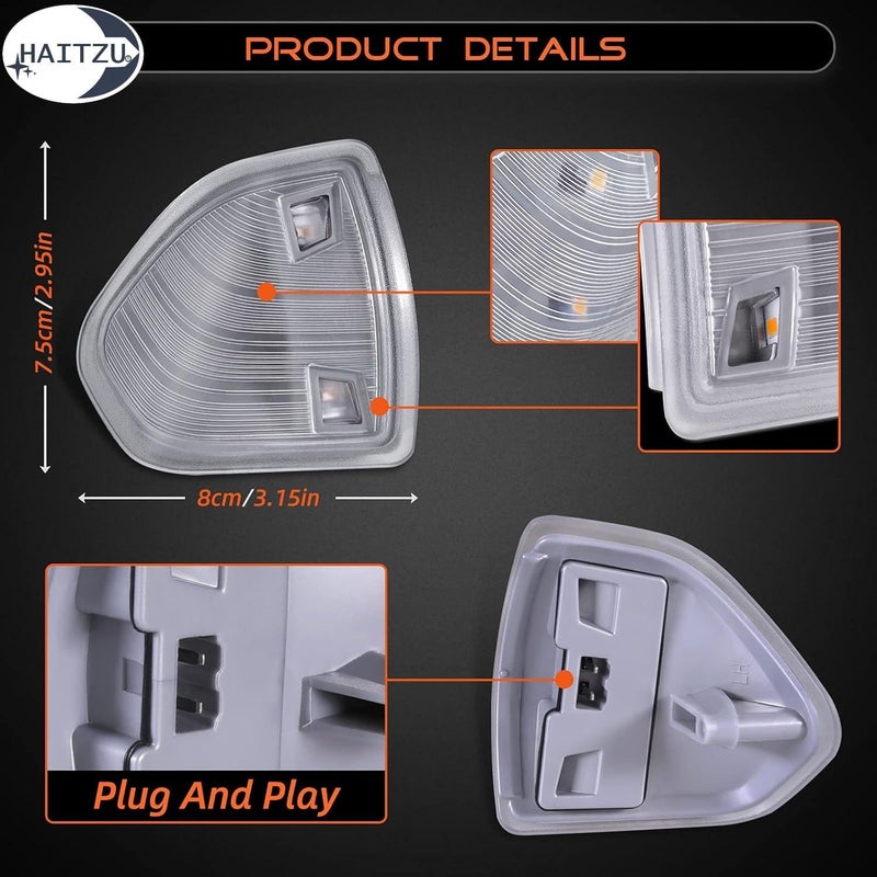 Haitzu LED Side Mirror Turn Signal Light Lamps for Dodge Ram 1500 2500 3500 4500 5500 (2010-2018) - Image 2