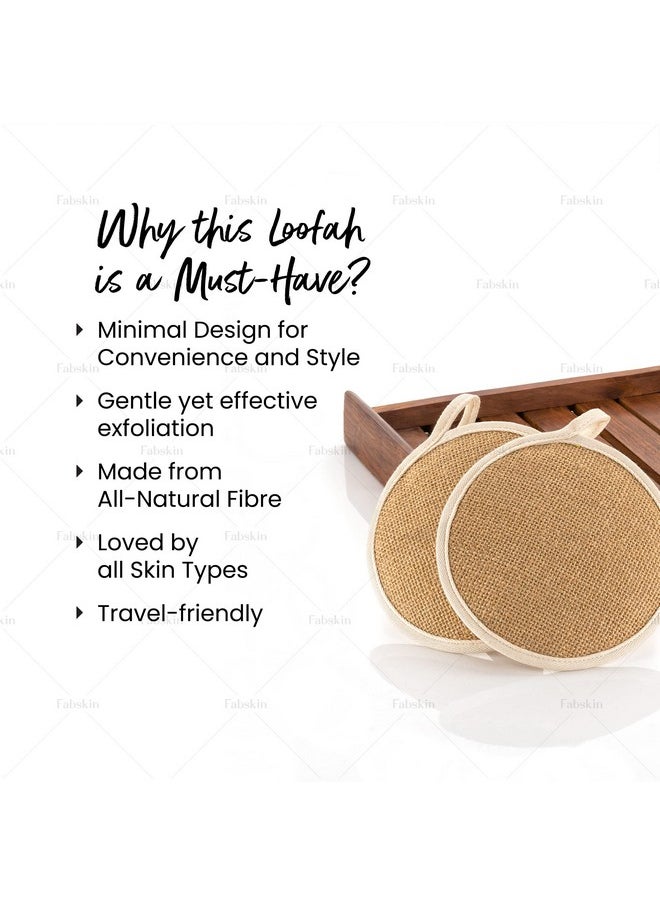 Fabskin Loofah Body Bath Scrub/Scrubber For Bathing For Men & Women Made Of Natural Organic Jute Fabric Exfoliating & Deep Cleaning  - Image 3