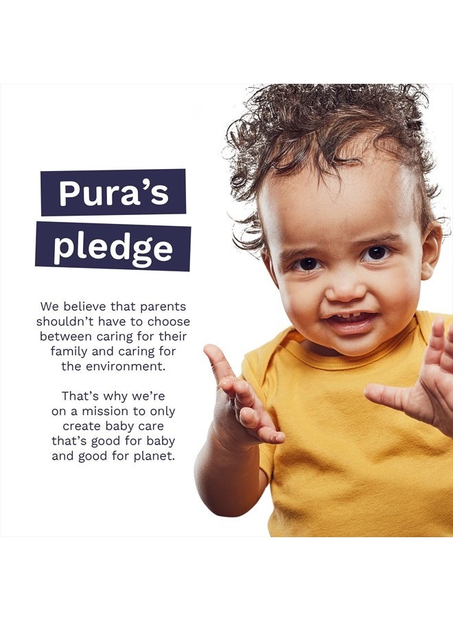 Pura Size 2 Eco-Friendly Diapers (7-13 lbs) TCF, Hypoallergenic, Soft Organic Cotton Comfort, Sustainable, Wetness Indictor. Allergy UK, Paper Packaging. 1 Pack of 29  - Image 5