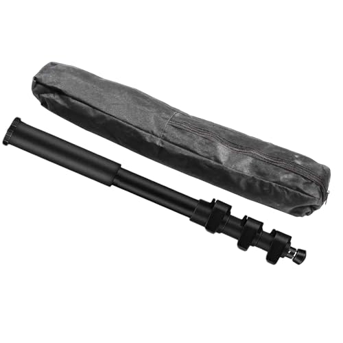Hanumex® Professional Heavy Duty Monopod with Dual Mount Thread Adapter (1/4Inch and 3/8Inch) | Italian Flip Locks | Rubber Grip | Upto 5Kg Payload, Black - Image 2