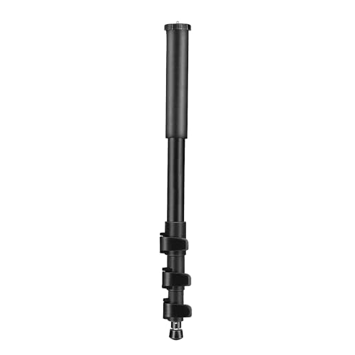 Hanumex® Professional Heavy Duty Monopod with Dual Mount Thread Adapter (1/4Inch and 3/8Inch) | Italian Flip Locks | Rubber Grip | Upto 5Kg Payload, Black - Image 1