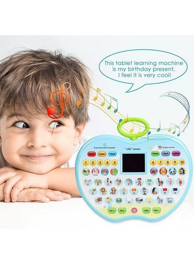 Parteet PARTEET Educational Mini Computer Toy for Kids- Apple Shape LED Display and Fun Music- Learning Alphabets, Numbers, Words, Animal and Story for Kids - Colour as per Stock  - Image 3