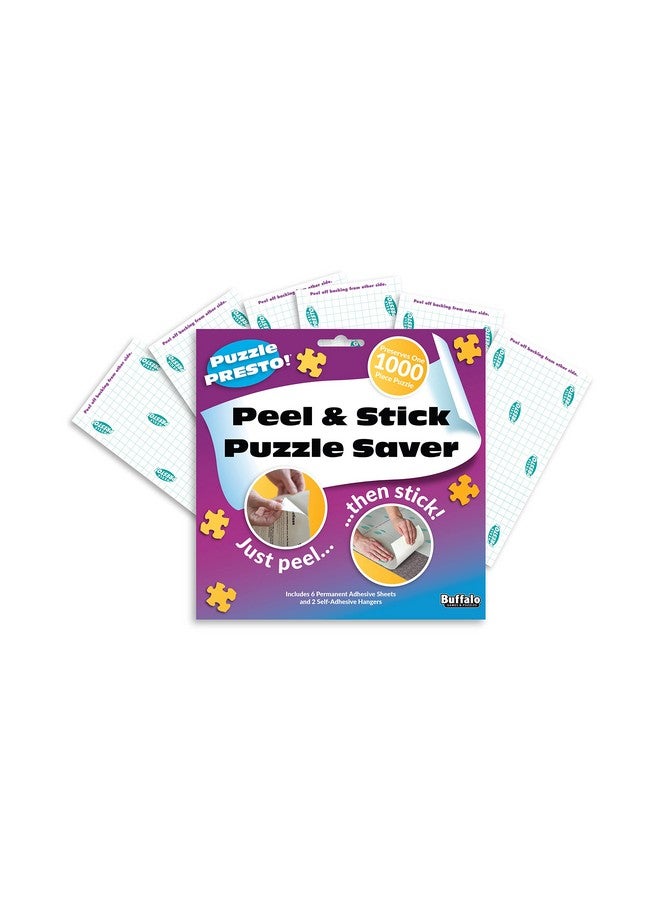 Buffalo Games Puzzle Presto Peel & Stick Puzzle Saver: The Original and Still the Best Way to Preserve Your Finished Puzzle! - 6 Adhesive Sheets and 2 Adhesive Hangers - Image 3
