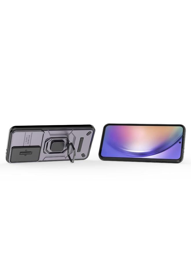 S-TOP Case For Samsung Galaxy A36 5G Sliding Camshield TPU + PC Shockproof Phone Case with Holder - Image 4