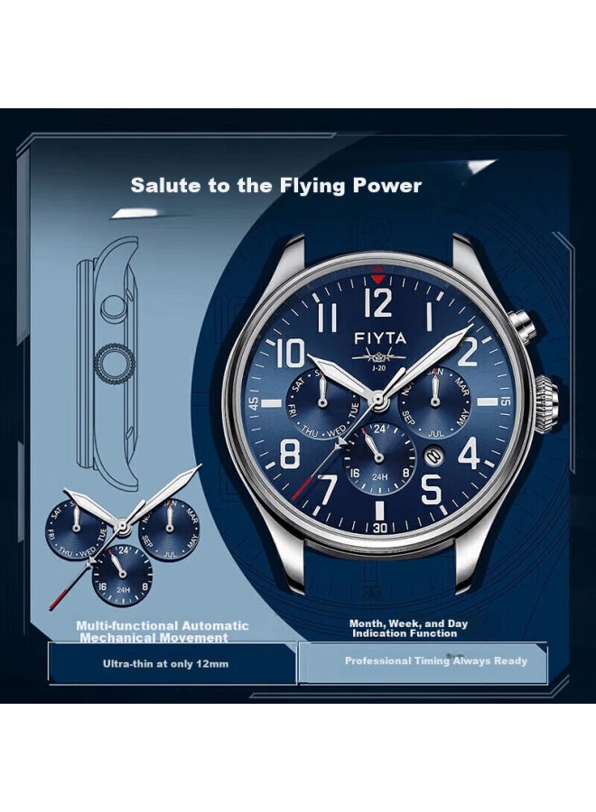 Fiyta Mach Series J-20 Special Commemorative Multifunctional Men's Mechanical Watch, Gift Box Packaging For Holiday Gifting - Image 1
