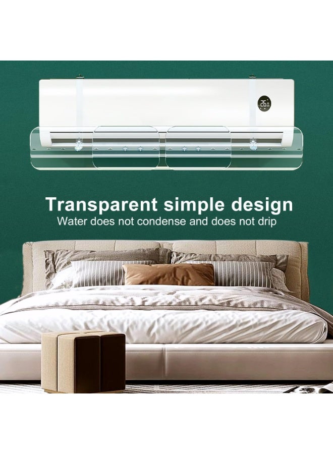 Yakiter Extended Size AC Air Deflector(50-150cm), Yakiter Split Ac Adjustable Flow Deflector,Adjustable Retractable Punch-free Anti Direct Blowing Deflector for Home Office,Suitable for Split air conditioners - Image 5