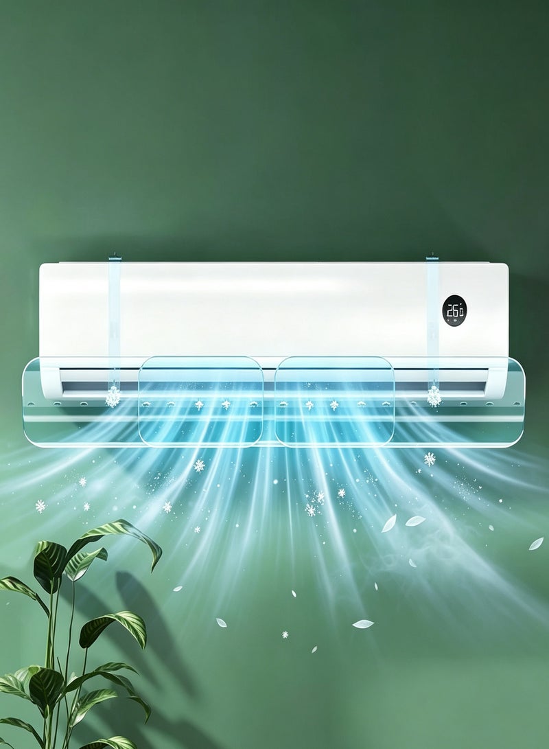 Yakiter Extended Size AC Air Deflector(50-150cm), Yakiter Split Ac Adjustable Flow Deflector,Adjustable Retractable Punch-free Anti Direct Blowing Deflector for Home Office,Suitable for Split air conditioners - Image 1